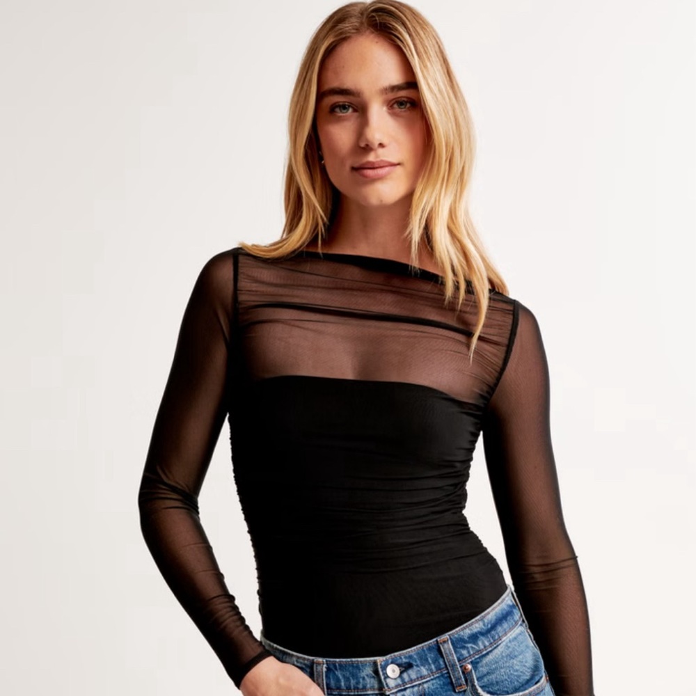 Abercrombie Long Sleeve Mesh Body Suit